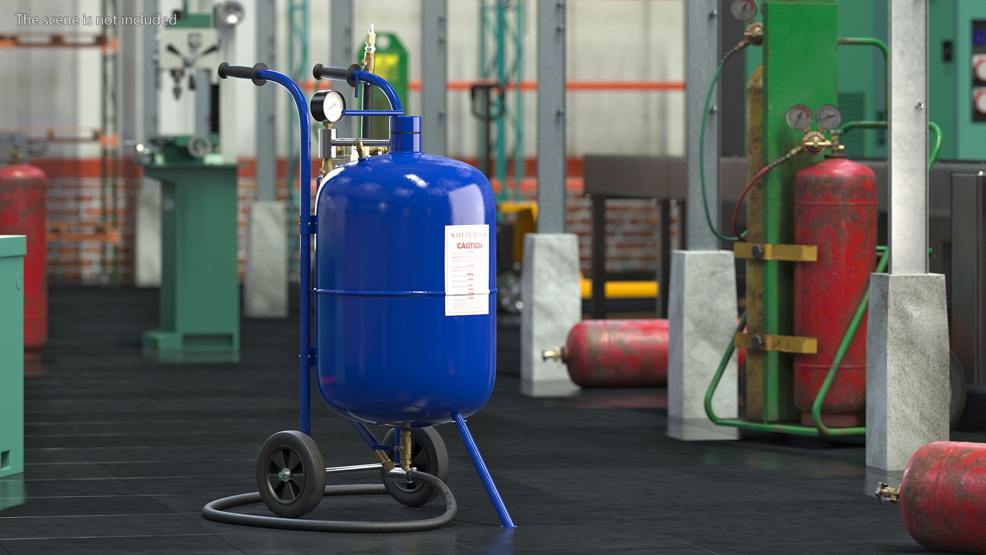 Sandblasting Machine Blue 3D model - TurboSquid 1714286