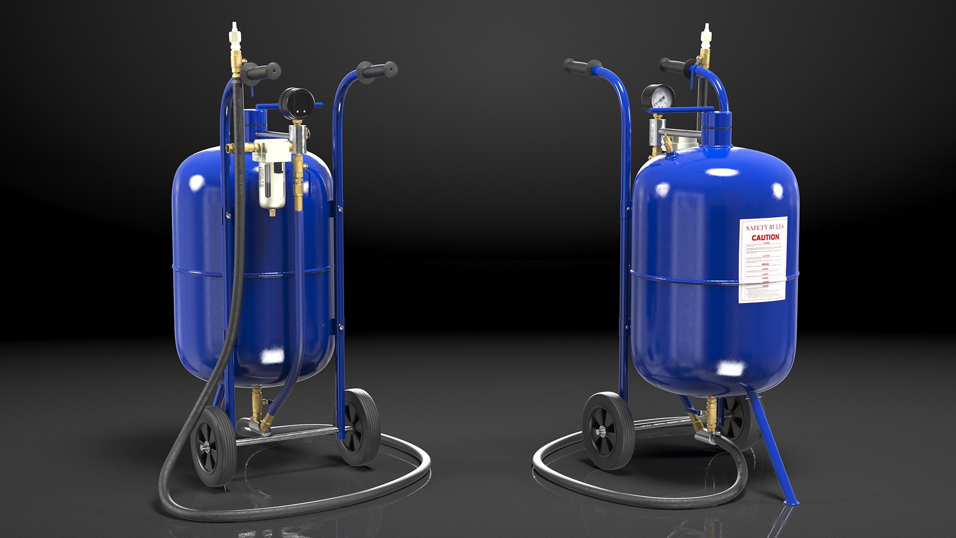 Sandblasting Machine Blue 3D model - TurboSquid 1714286