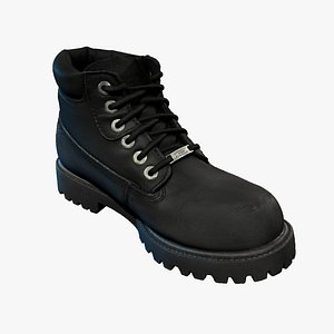 leather male boot cleaned 3d model