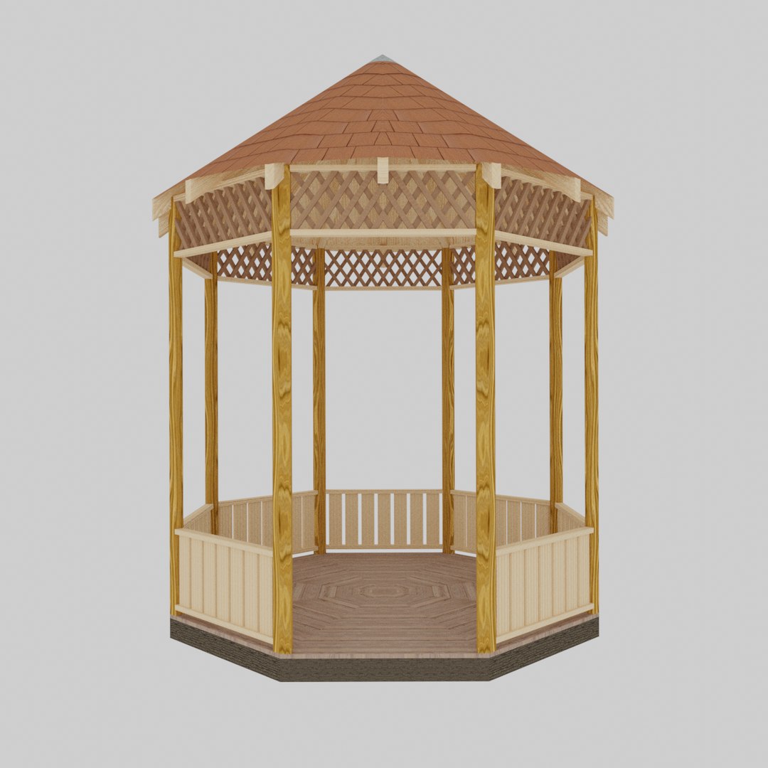 Gazebo 3D Model - TurboSquid 1716155