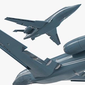 3D Business Jet Dassault 900 Simplified Rigged