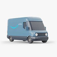 Amazon Prime Delivery Van Stylized