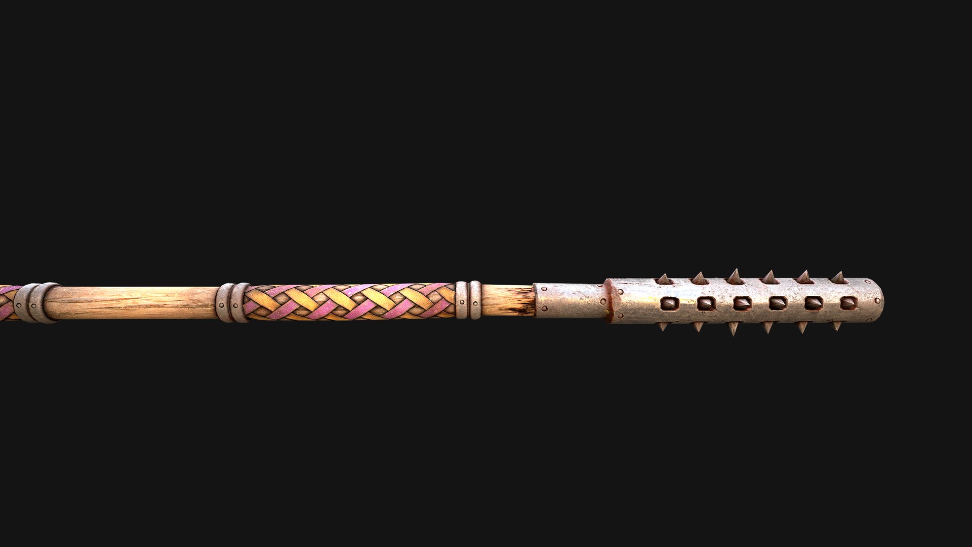 3D Medieval Polearms Mace Iron War Staff Weapon Set https://p.turbosquid.com/ts-thumb/FH/DOAIMt/5U/ahalberdmacecs23/png/1773221447/1920x1080/fit_q87/ae0983ec65025c6ec8704b0fc70b33e9a4c818c6/ahalberdmacecs23.jpg