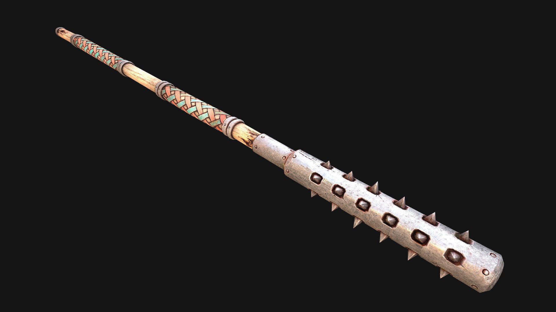 3D Medieval Polearms Mace Iron War Staff Weapon Set https://p.turbosquid.com/ts-thumb/FH/DOAIMt/EB/ahalberdmacecs41/png/1773221456/1920x1080/fit_q87/23f16e95988baa7442d7985c39591534b931f395/ahalberdmacecs41.jpg