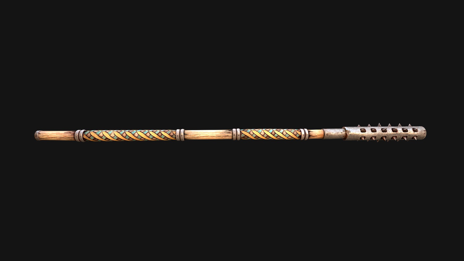 3D Medieval Polearms Mace Iron War Staff Weapon Set https://p.turbosquid.com/ts-thumb/FH/DOAIMt/WV/ahalberdmacecs6/png/1773221438/1920x1080/fit_q87/aadb89d7ed6e648bb640ad52b98efad1a3cfef72/ahalberdmacecs6.jpg