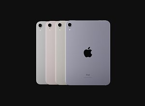3D Apple iPad Mini 6 2021 in Official Colors and Design model