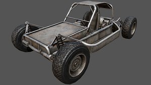 3D buggy pbr vehicle model