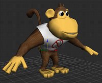 Monkey lowpoly toon