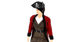 3D Pirate Woman