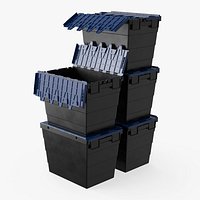 Heavy Duty Plastic Totes with Interlocking Lids
