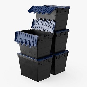 Heavy Duty Plastic Totes with Interlocking Lids