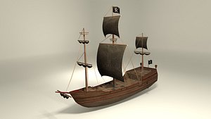 3D Pirate vessel ship