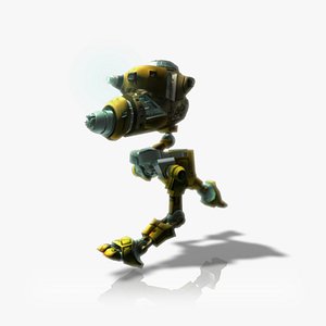 3d model maintenance robot rigged animations