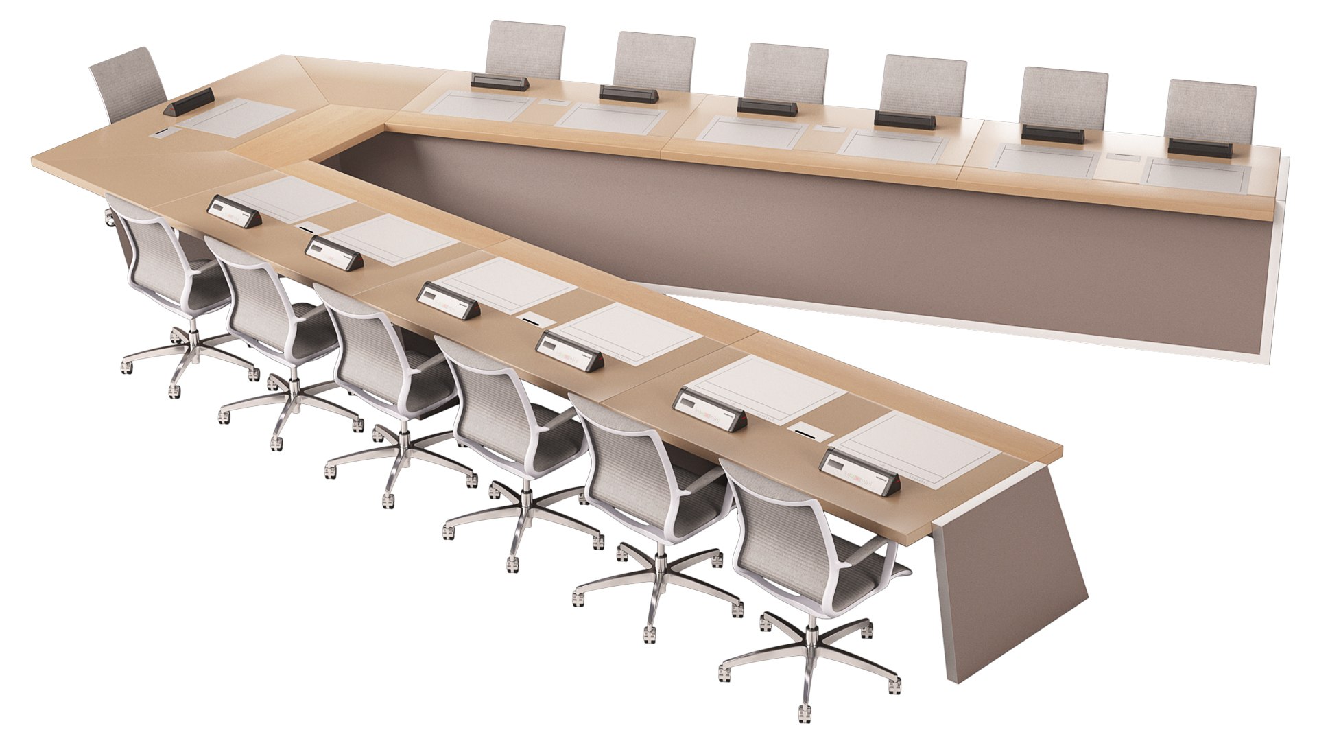 3d Conference Table Set 02 - Turbosquid 2051145