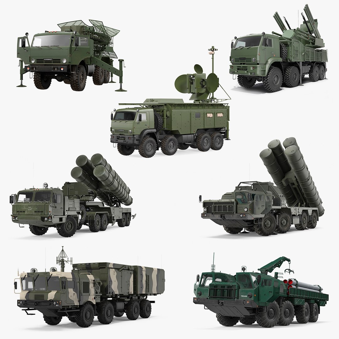 Russian Missile Systems Rigged Collection 4 3D model preview
