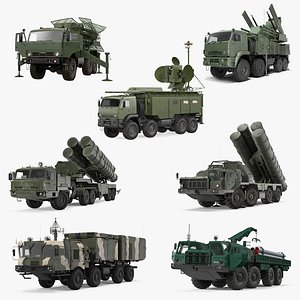 3D Russian Missile Systems Rigged Collection 4