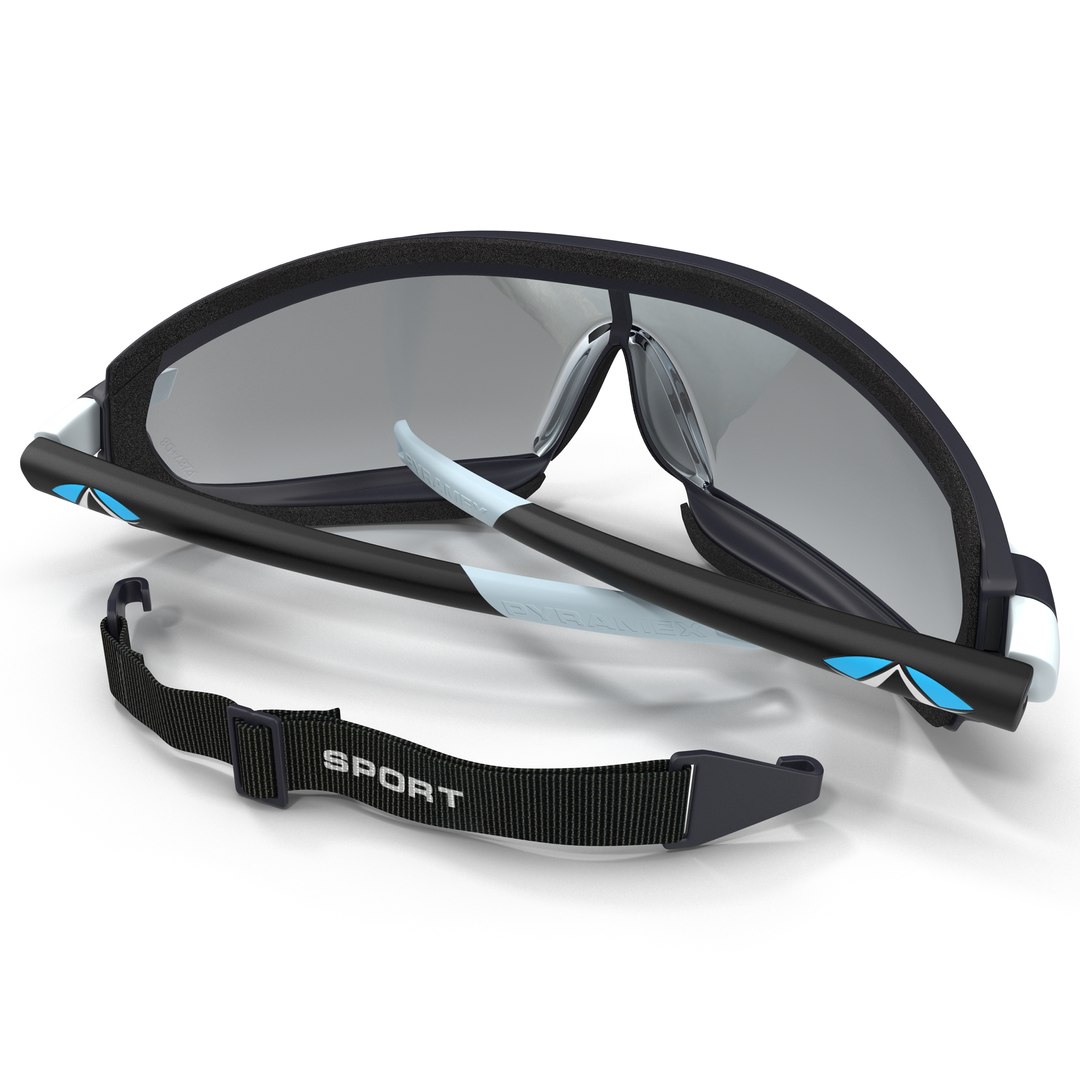 Safety Glasses Folded Pyramex 3D Model 3D model preview