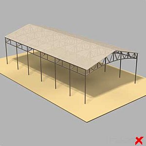 3d model of shed barn