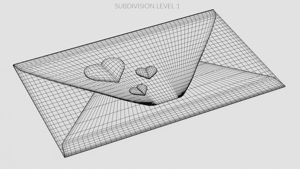 3D envelope paper office model - TurboSquid 1692296