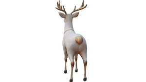 3D model Deer white Low-poly