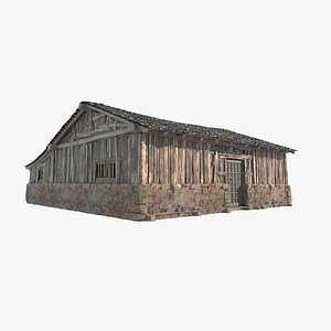 Medieval architectural tile houses 3D