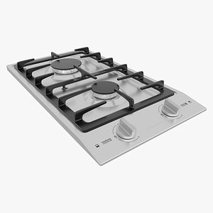 Miele CS 1012-1 gas cooktop - Low-poly Photorealistic PBR 3D model