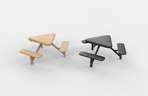 3D Picnic Table 3D model model