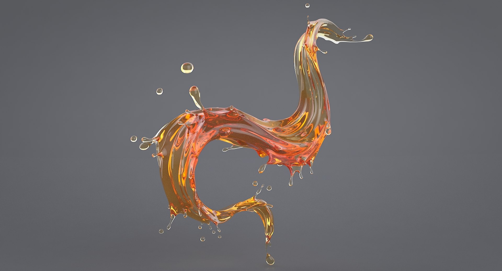 3D abstract water splash model - TurboSquid 1299694