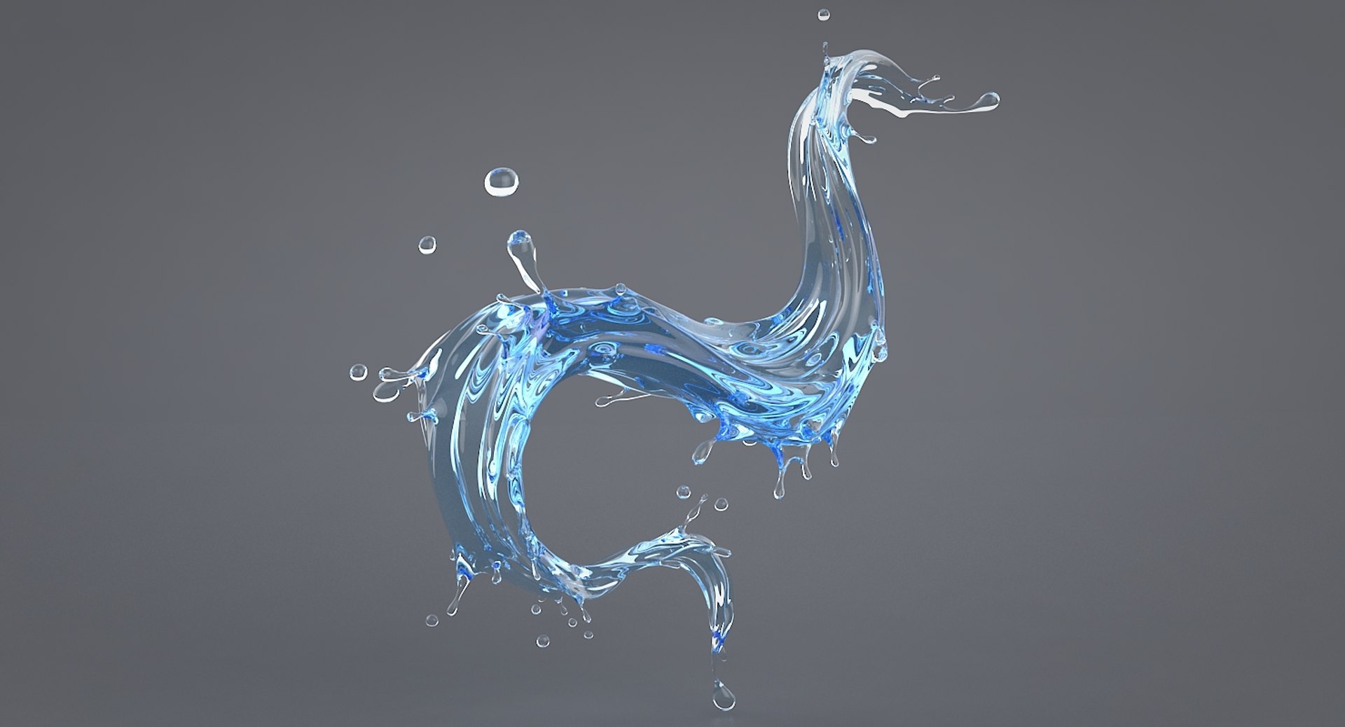 3D abstract water splash model TurboSquid 1299694