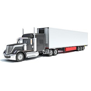 Truck with Reefer Refrigerator Trailer