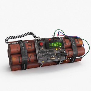 3D Dynamit Time Bomb model