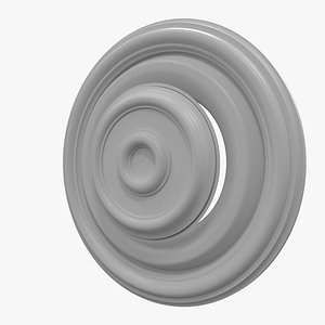 3D Plaster Ventilation Duct with Ornate Ceiling Rosette 3D Model28