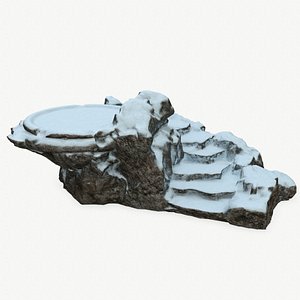 3D Snowy Ladder model