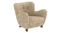 Fritz Hansen  Easy Chair  in Beige Sheepskin  Model 1669  1930s