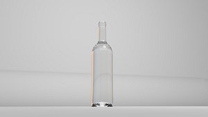 3d wine bottle