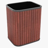 Hardwood Wastebasket