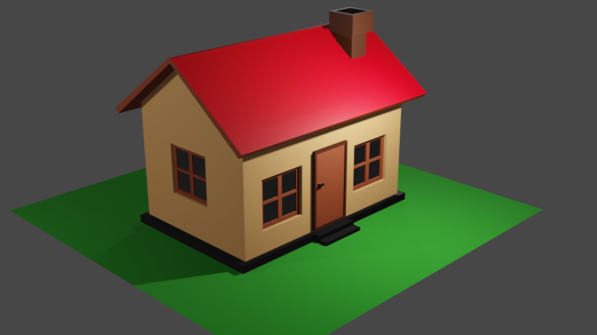 3D Simple House Low Poly Model - TurboSquid 2098034