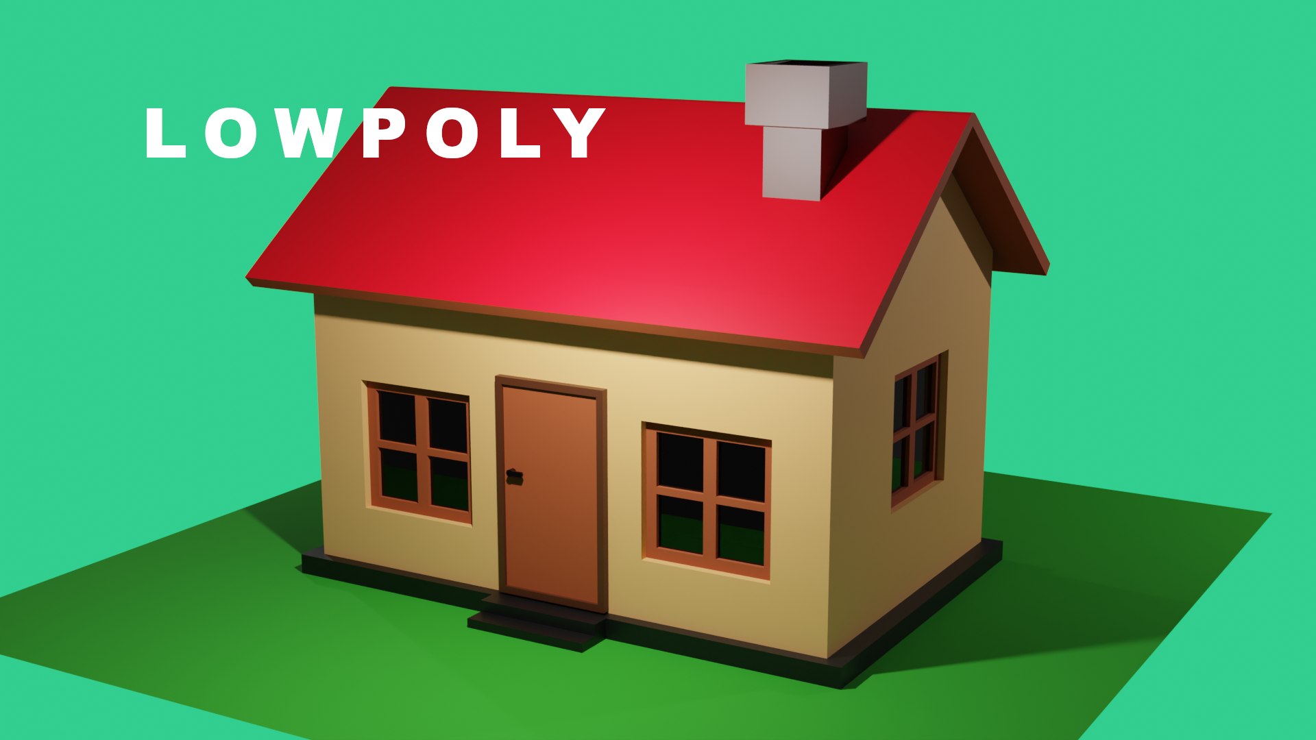 3D Simple House Low Poly Model - TurboSquid 2098034