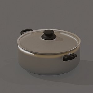 3D kitchen cooking pot model