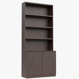 3D Empty bookshelf 2