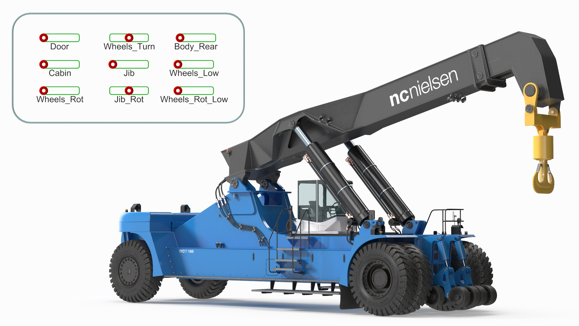 Reach Stacker Container Handler NC Nielsen Rigged 3D - TurboSquid 2295575