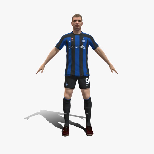 3D Rigged Edin Dzeko Inter Milan 2023 3D