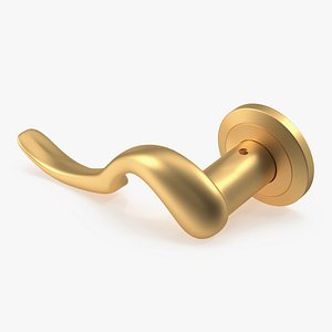3D Gold Curly Door Handles