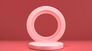 Display Podium Pink 3D model