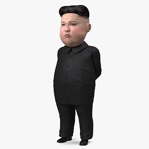 Cartoon Kim Jong Un Serious 3D model