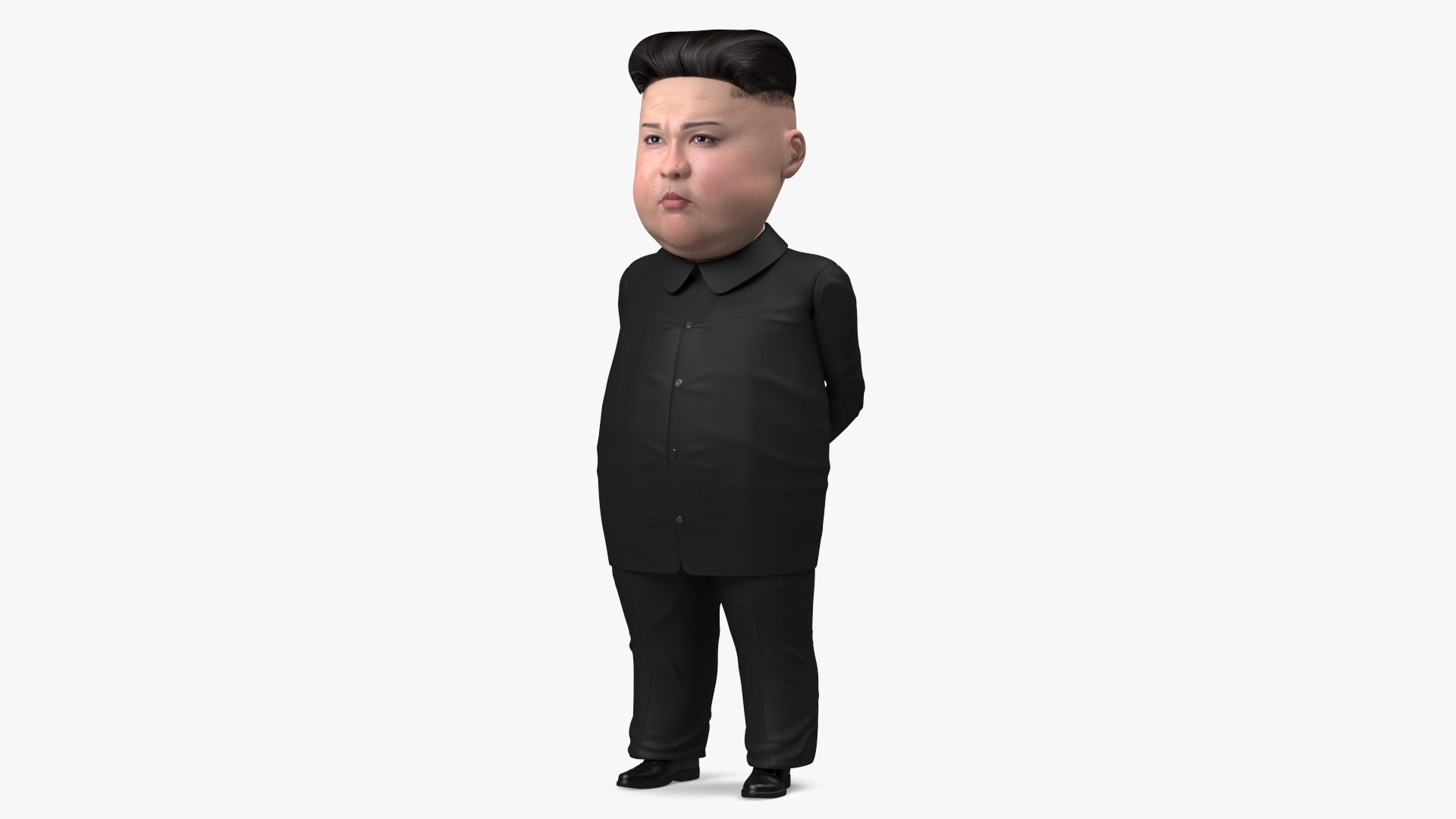 Cartoon Kim Jong Un Serious 3D model preview