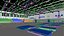 realistic basketball gymnastic gym interior 3D model