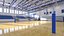 realistic basketball gymnastic gym interior 3D model