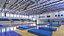 realistic basketball gymnastic gym interior 3D model