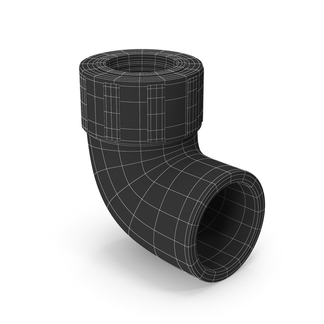 3D Female Threaded Pipe 90 Degree - TurboSquid 1967435